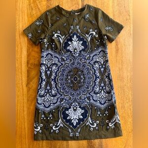 Abercrombie & Fitch Olive Paisley Print Dress – XS